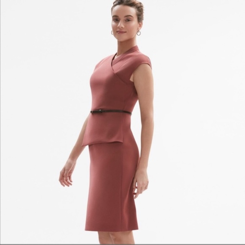 Elegant Sleeveless Dress brick mm la fleur Elicia